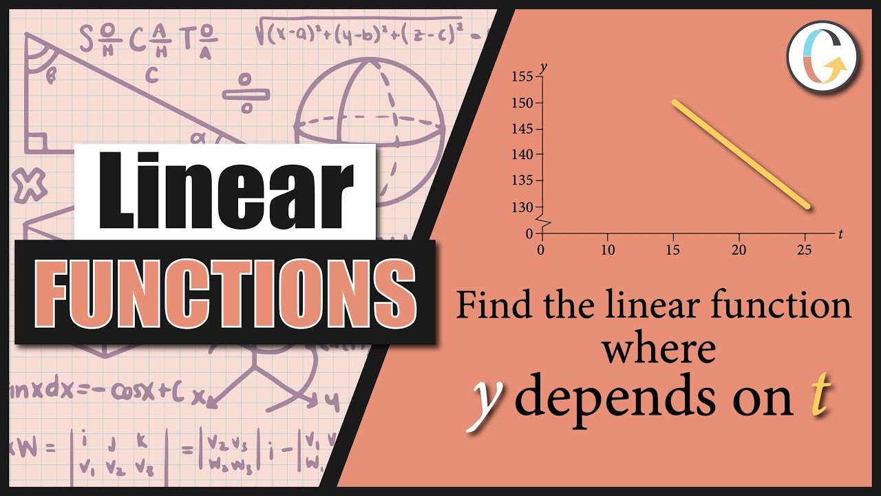 How to find the linear function y, where y depends on t
