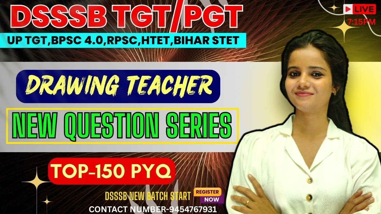 DSSSB TGT- DRAWING|| MOST IMPORTANT QUESTION || #tgt_art2025 #tgtpgtart #tgtpgtexam #kala
