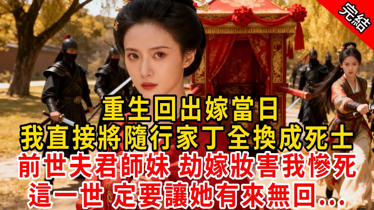 重生回出嫁當日，我直接將隨行家丁全換成死士；前世夫君師妹 劫嫁妝害我慘死，這一世 定要讓她有來無回...#原创 #古言 #小说 #重生 #爽文