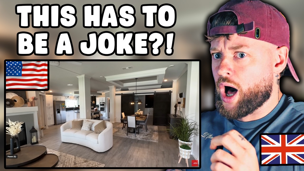 Stunned Brit Reacts to an INSANE American Mobile Home Tour!