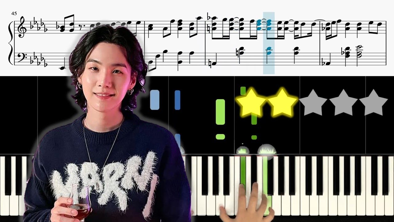 Agust D - Life goes on 🎹《Piano Tutorial》 ⭐⭐☆☆☆