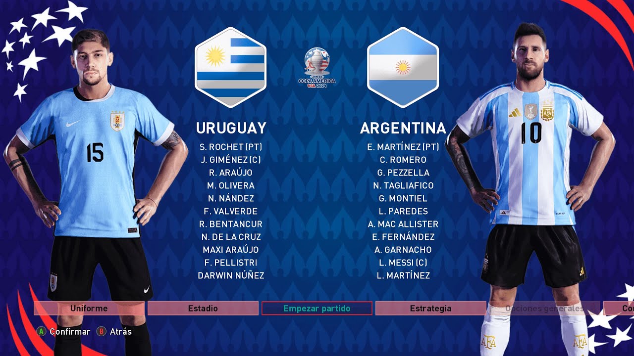 Gameplay Uruguay vs Argentina Copa Am'erica 2024 #FabroPes