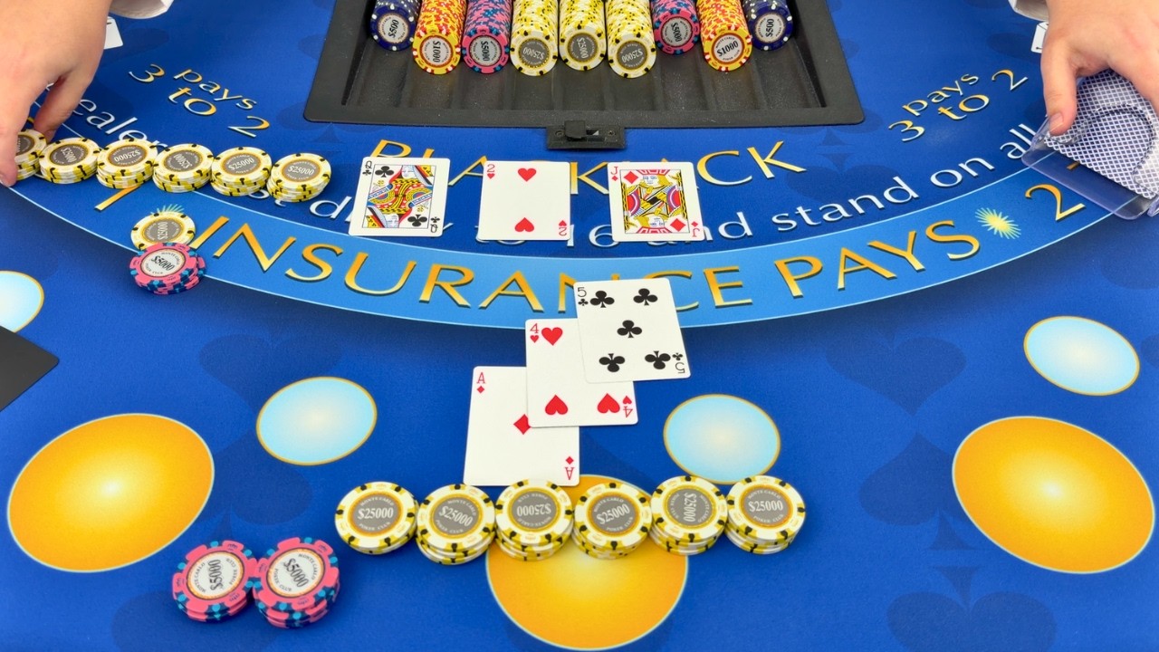 I WON $1,280,000 ON ONE INSANE ALL IN BLACKJACK BET IN ACTION PACKED HIGH STAKES CASINO WIN!