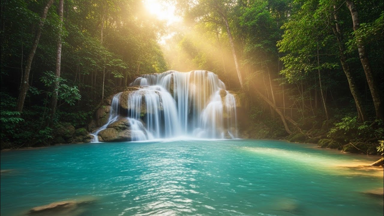 40 Minutes Relaxing Waterfall Sounds 🌊 | Deep Sleep & Stress Relief