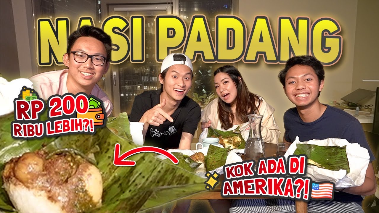 ENAK SIH, TAPI LEBIH DARI 200 RIBU PER BUNGKUS?! MUKBANG NASI PADANG DI AMERIKA!! KOK BISA ADA YA???