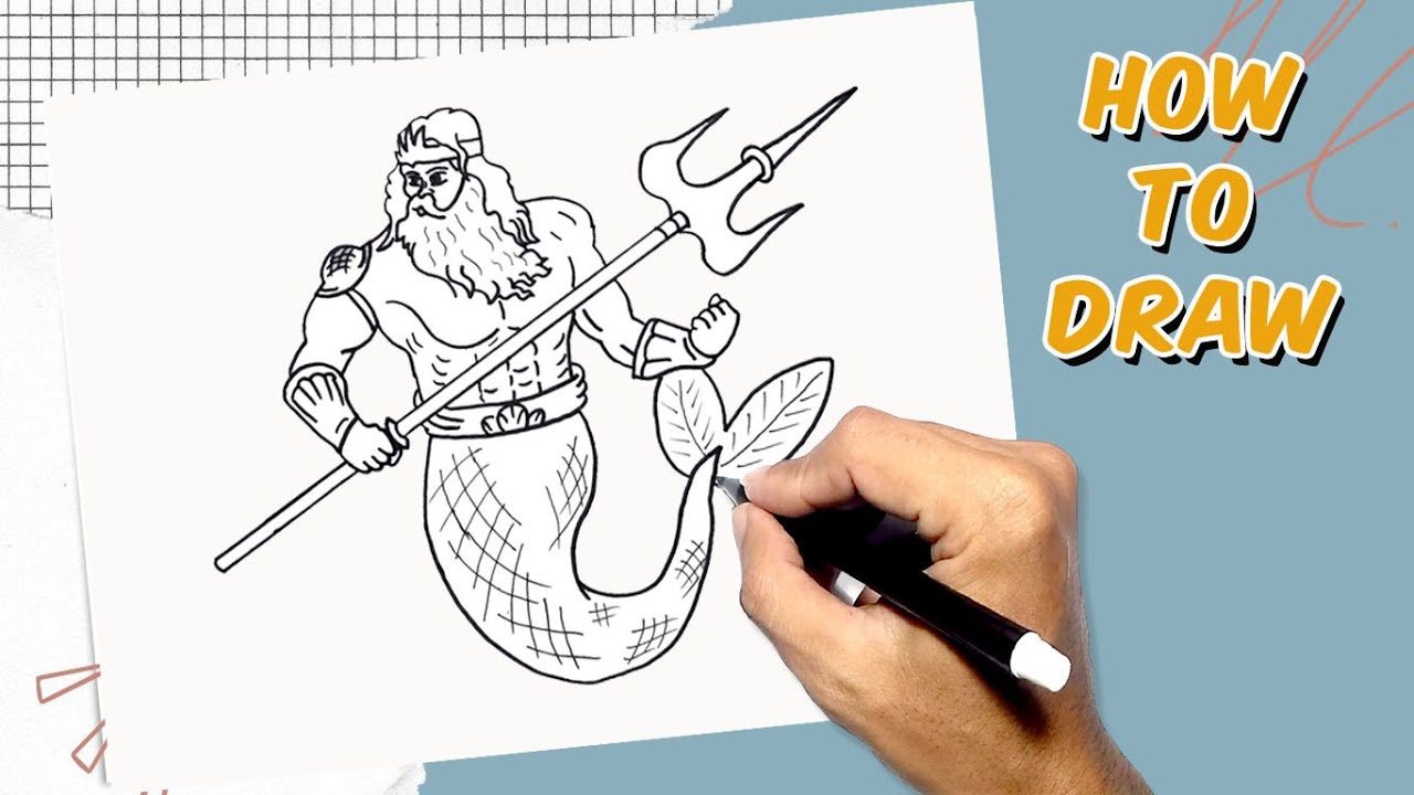 How to Draw Poseidon's Trident || Drawing tutorial for beginner artits