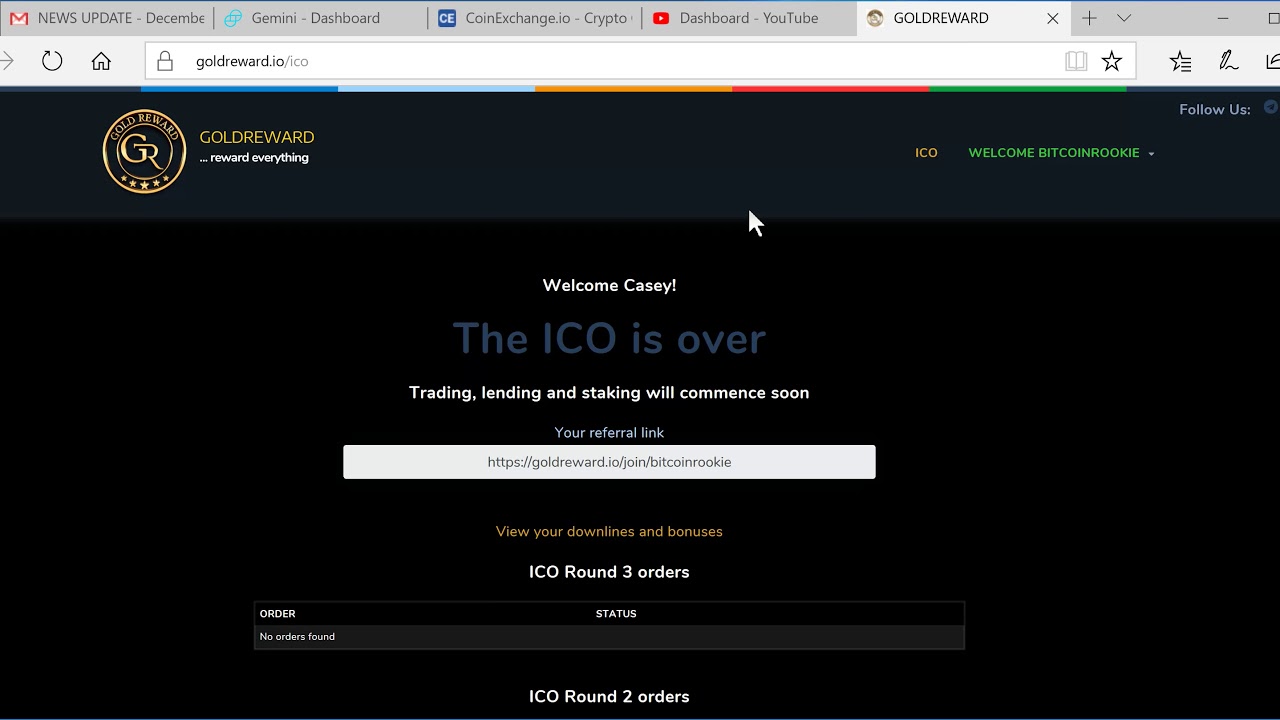 GoldRewards/GRX Update!!