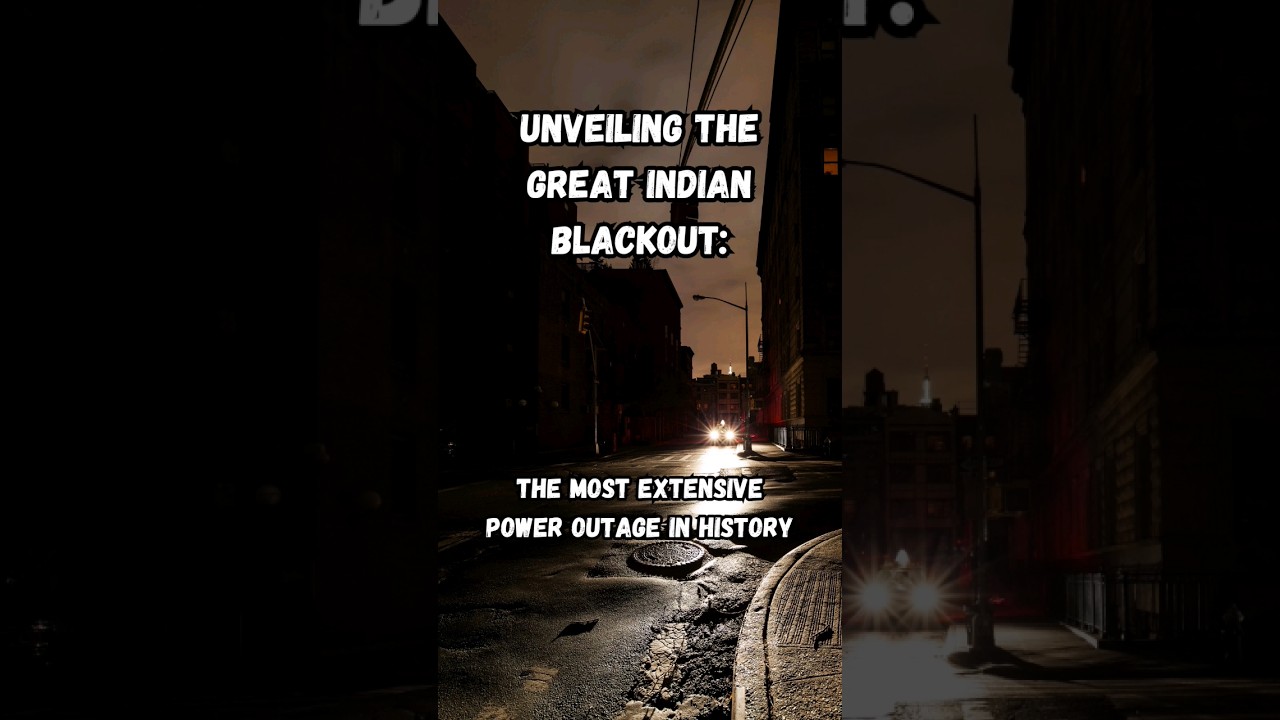 Unveiling the Great Indian Blackout: The Most Extensive Power Outage in History