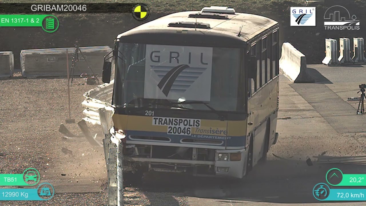 H2 TB51  Transpolis Crash Test Bus G R Infraprojects Limited