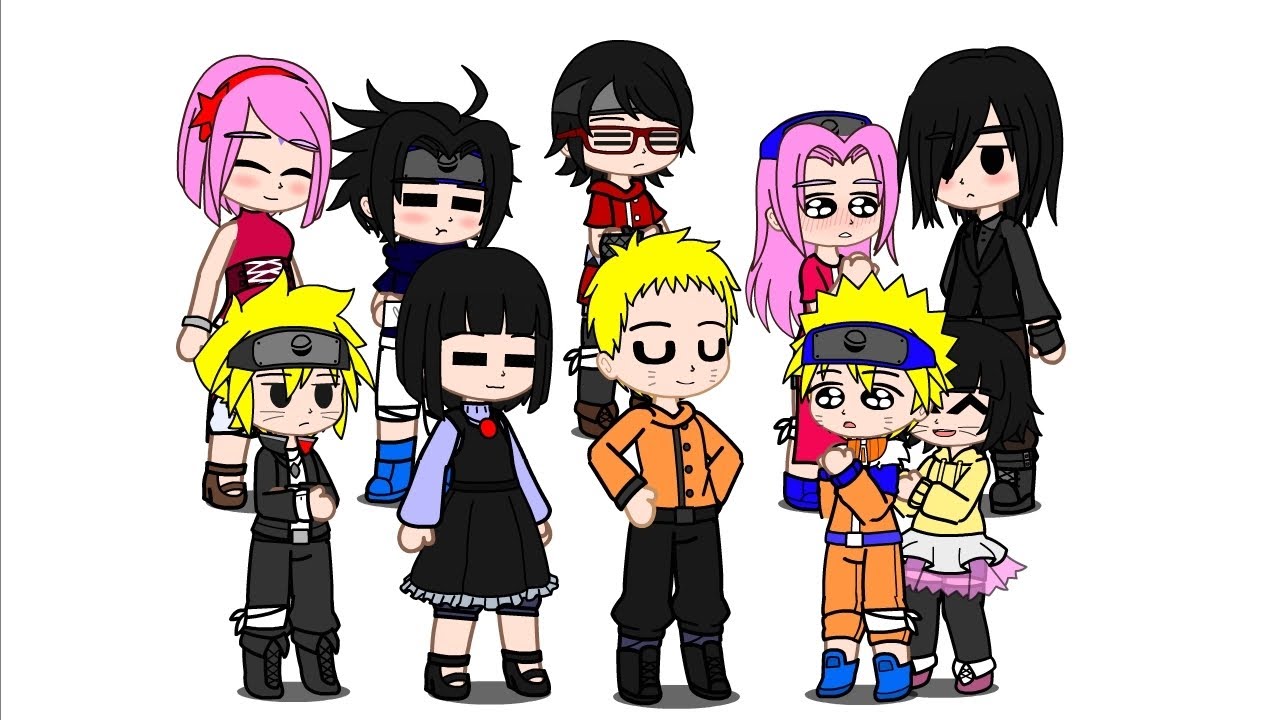 past team 7 go the future(part 2) || naruhina & sasusaku || gacha club || boruto & naruto classic
