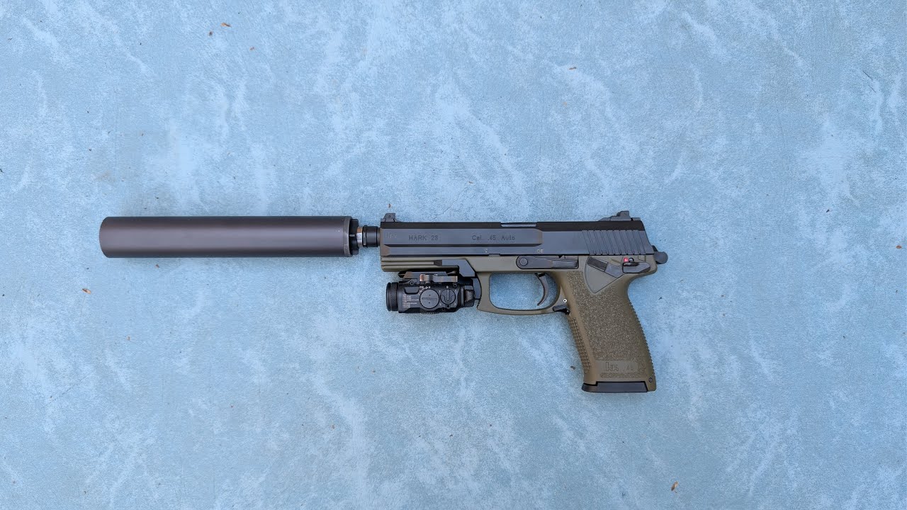 Green Heckler and Koch Mark 23 first shots