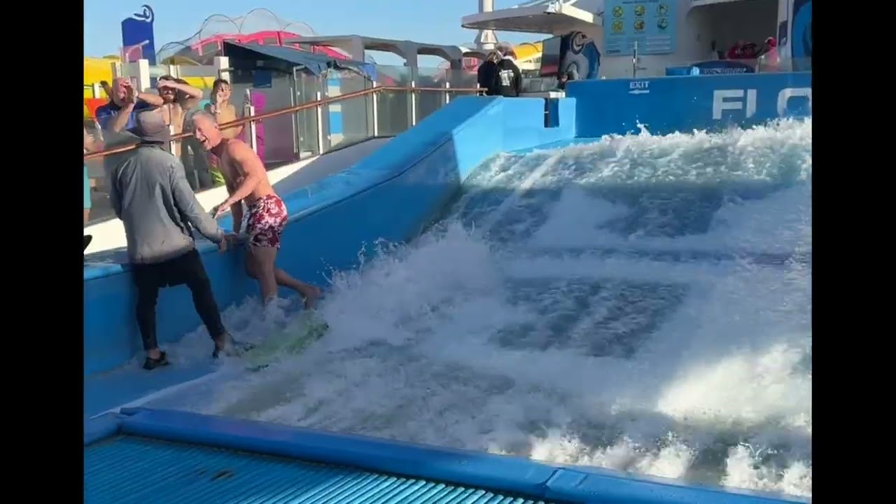 FloRider Surfing Wave - Wild Action On Royal Caribbean Cruise Ship!