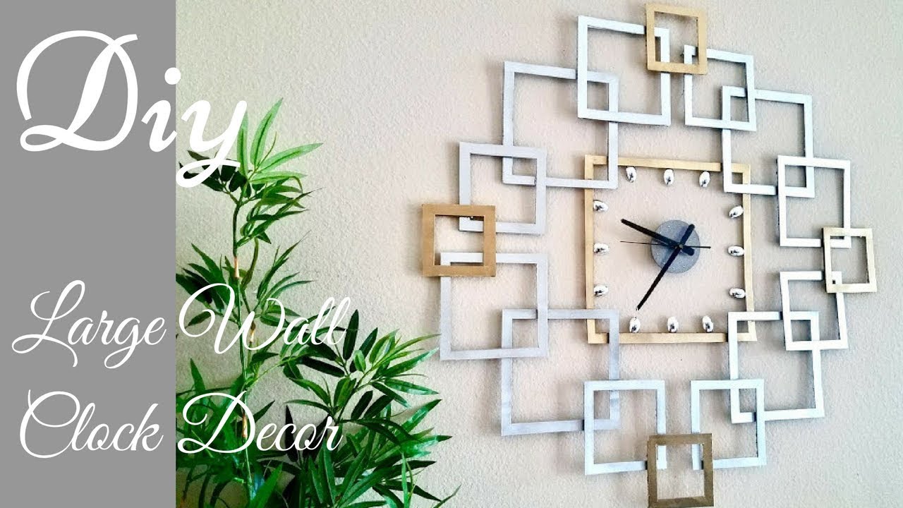 Diy Large Wall Clock Decor| Wall Decorating Idea.