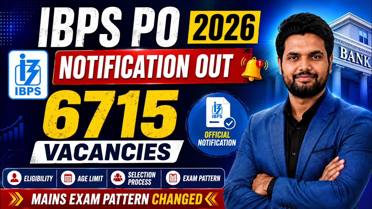 IBPS PO 2026 Notification Out | 6715 Vacancies | New Exam Pattern | IBPS PO Complete Notification