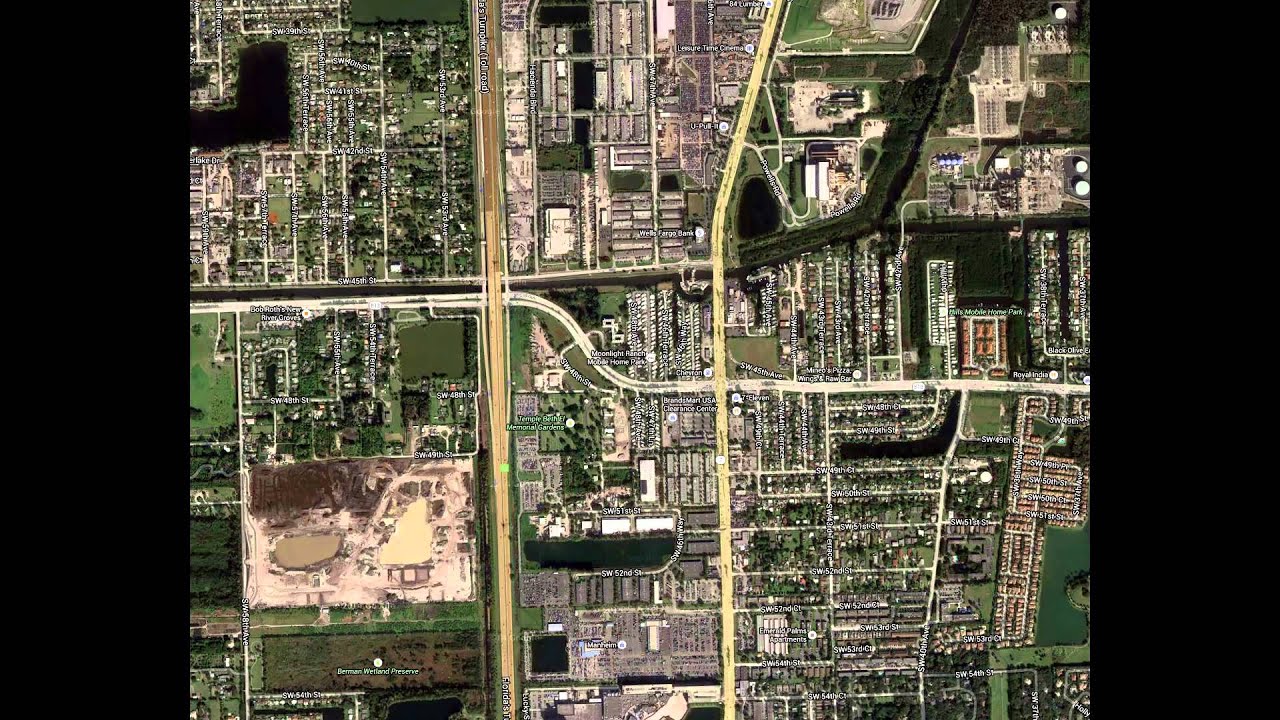 Ft. Lauderdale, Florida - Griffen Rd. & U.S. 441 - 1971 - 2015 Photomerge.