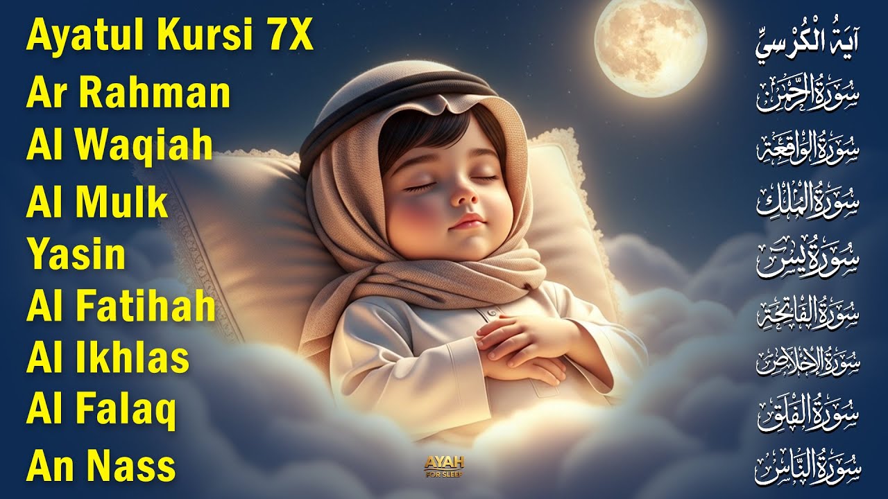 Quran For Sleep Beautiful Recitation Inspiring Love And Peace। Alfatiha, AyatulKursi, AlMoeathat