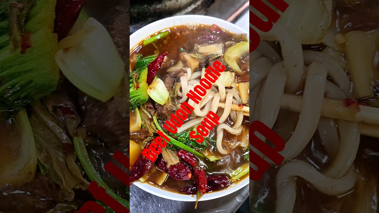 Говяжий суп с лапшой удон — идеальное зимнее блюдо! 🍜❄️ 