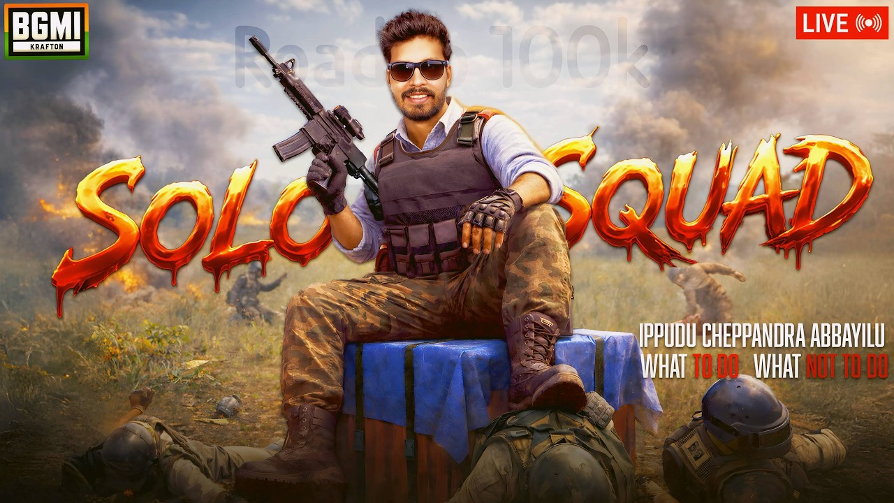 🔴Solo vs Squad Live Challenges in New BGMI 4.3 Update | PUBG Mobile Live | Road to 100k🔥​