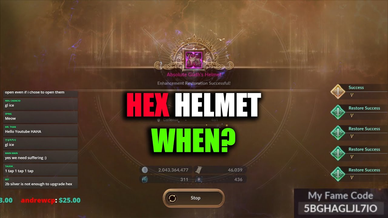 Black Desert Mobile HEX Helmet WHEN?