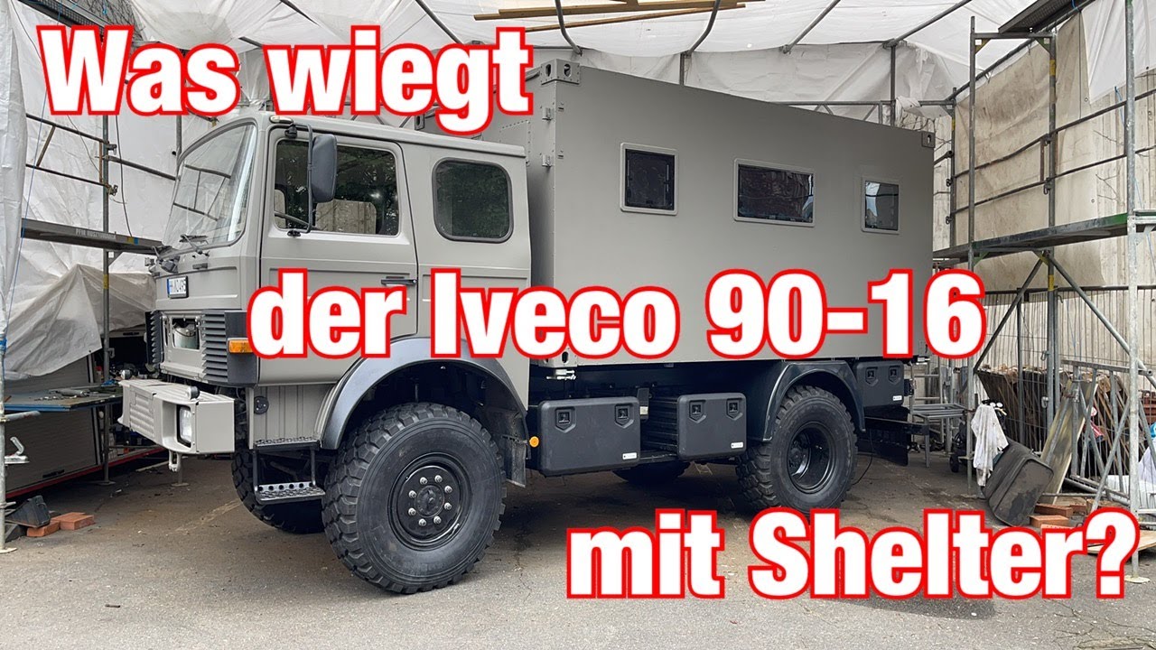 Was wiegt ein Iveco Magirus Deutz 90-16 mit Bundeswehr Zeppelin FM2 Shelter?Expeditionsmobil