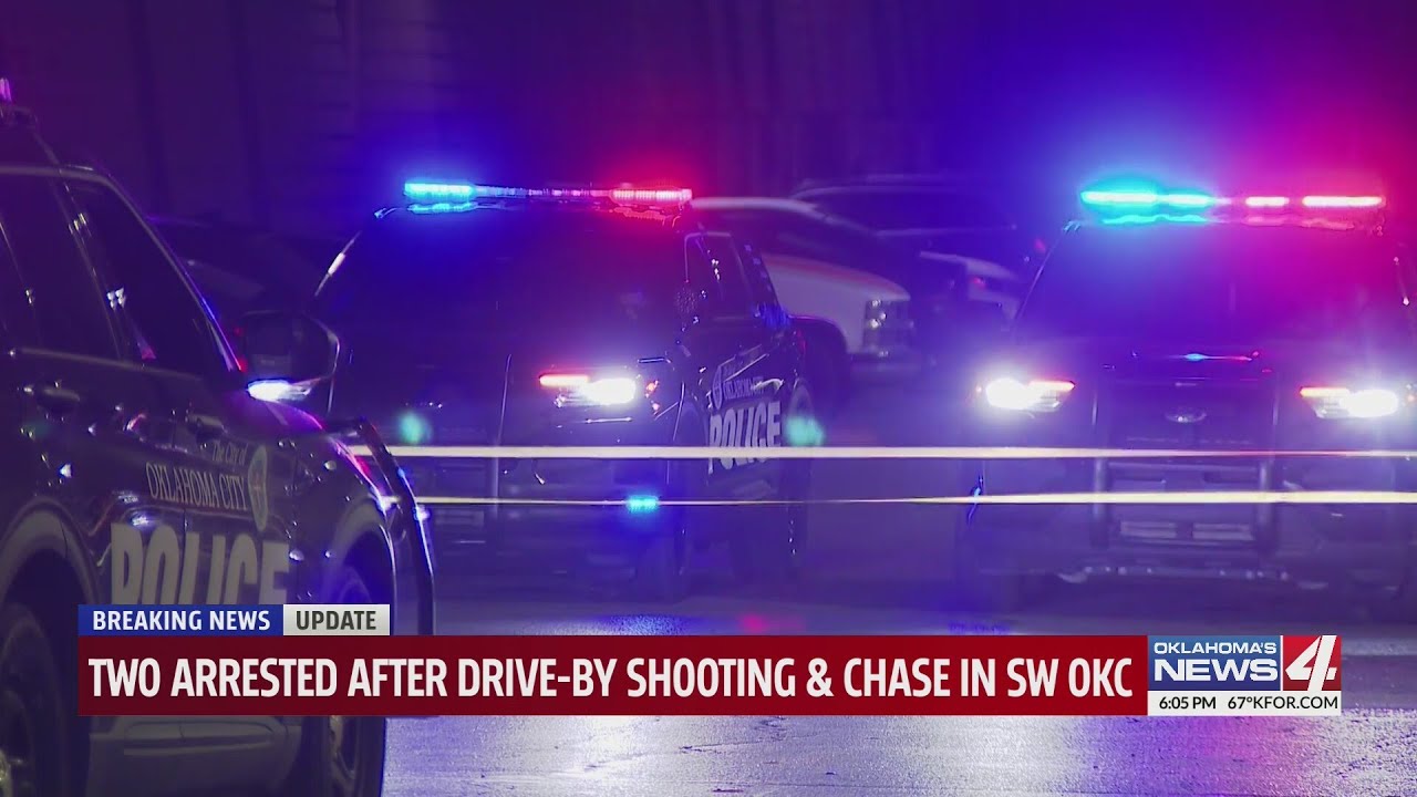 Two arrested after drive-by shooting & chase in SW OKC