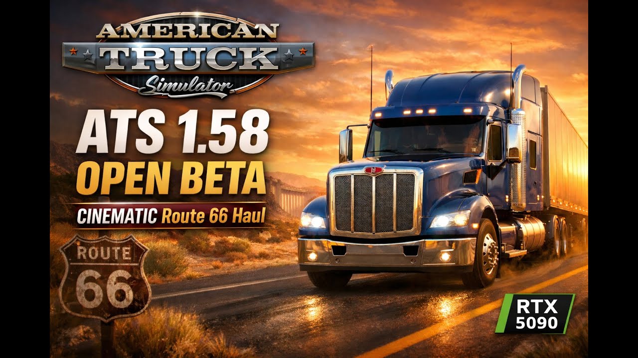 American Truck Simulator 1.58 Open Beta – CINEMATIC Route 66 Haul 🚛