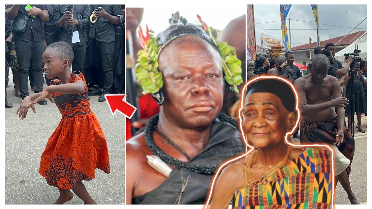 Otumfuo Honors Little Girl Dancing Adowa at Asantehemaa’s Funeral | Manhyia Palace Moment