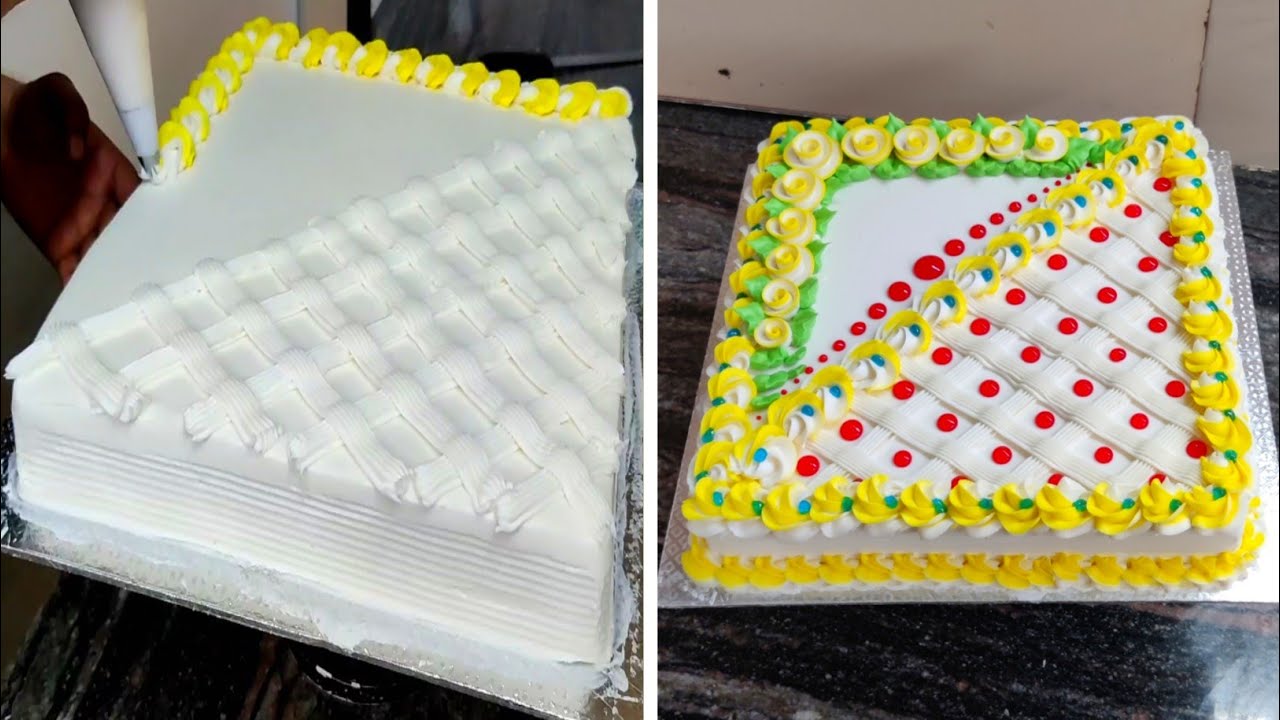 Perfect 3 Kg Square Cake | Square Cake Decorating ideas | Sunil Cake Master