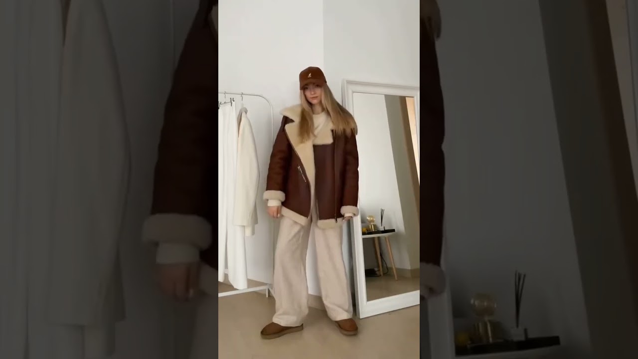 Women&rsquo;s Oversized Shearling Aviator Jacket
