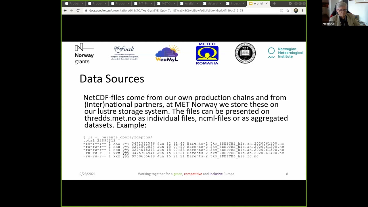 A brief introduction to the netCDF format and THREDDS data server