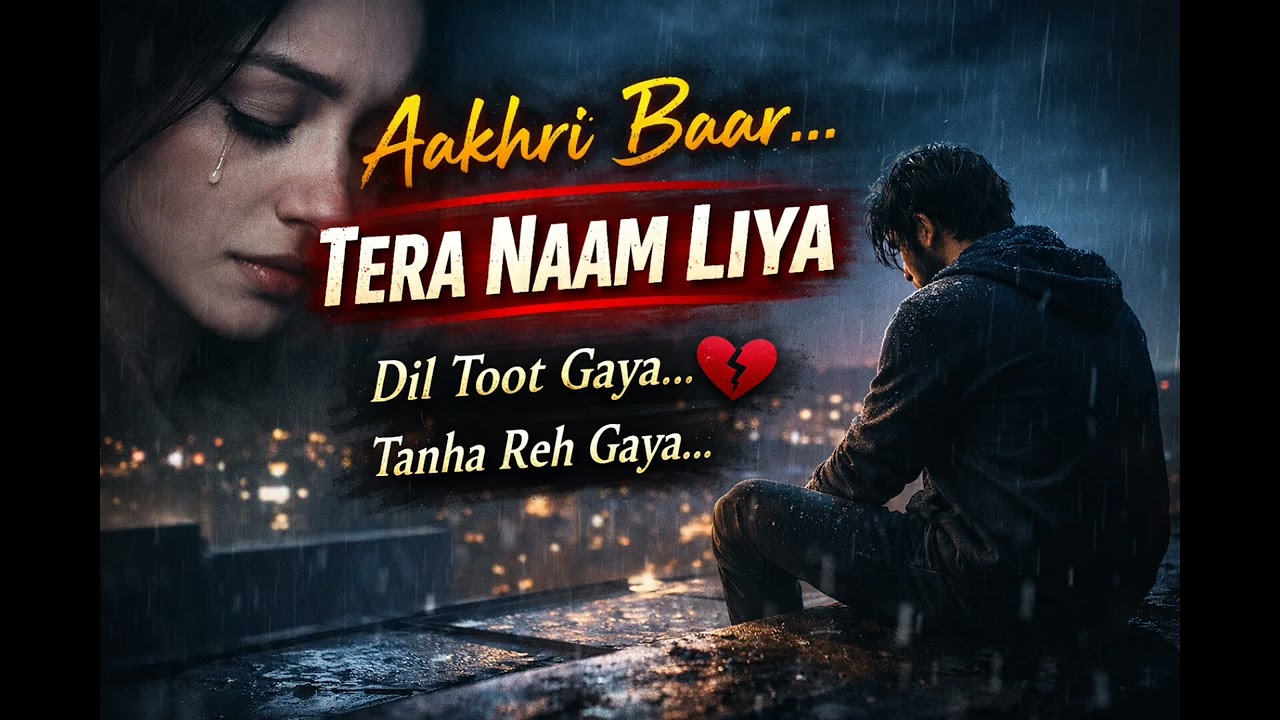 Aakhari baar tera naam liya #slowed reverb emotional song 💔❤️‍🩹#1million target 🎯
