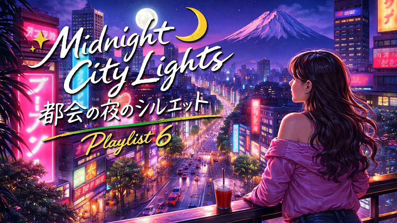 80's JAPANESE CITY POP🎧Midnight City Lights  - Playlist 6 - 都会の夜のシルエット  勉強📚 作業💼 運転用🚗 のBGM 🎵