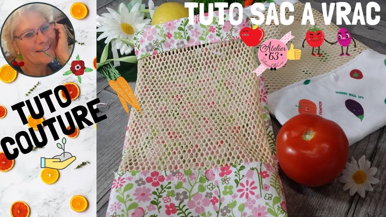 🌿💦 Sew 1 Bulk Bag for Fruits & Vegetables 🌱Eco-friendly Zero Waste Tutorial ♻️🧵EASY SEWING &copy;A63