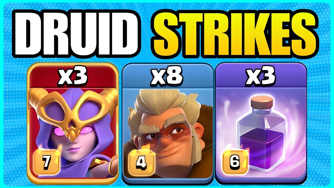 DRUID SMASH TH16 Attack Strategy with Army Link | Th16 Legend League Attack Strategy