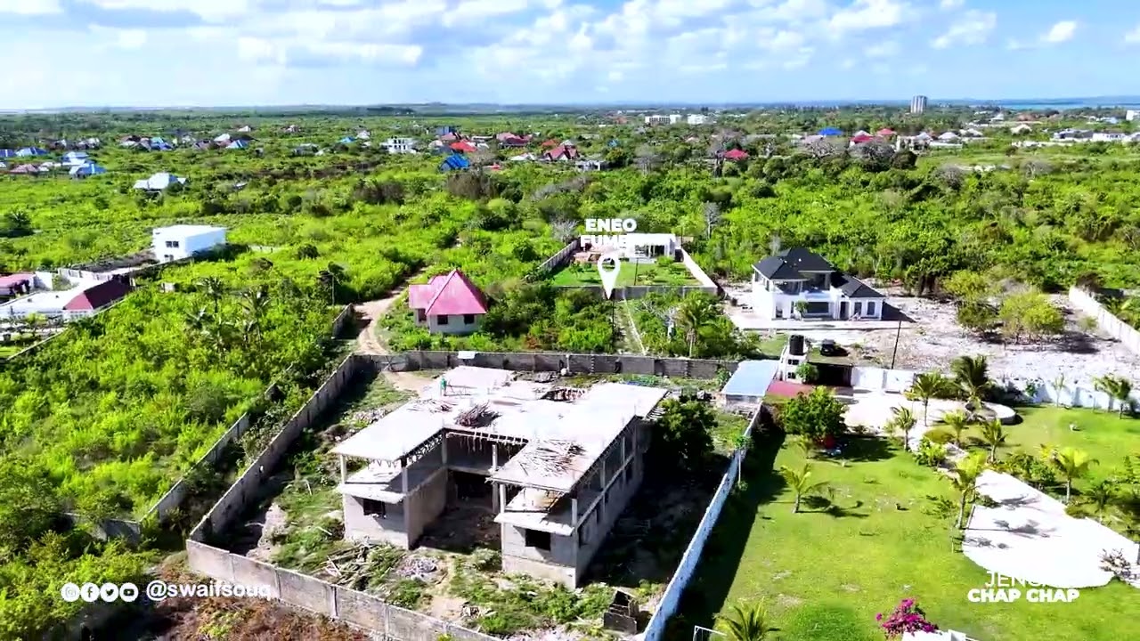 VIWANJA VIWILI VYENYE UKUBWA WA MITA 36 KWA MITA 20 VIPO FUMBA ZANZIBAR TUNAVIUZA SHILING 68,000,000