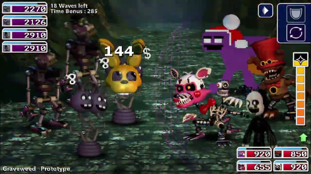 THIER SO MUCH SLASHER POWER IN FNAF WORLD REFRSHED.