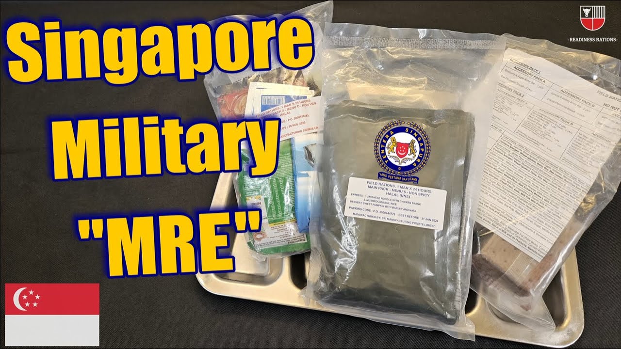 Singapore Armed Forces MRE (24-Hour Field Ration) 🇸🇬 Singaporean Military Meal Ready to Eat Review