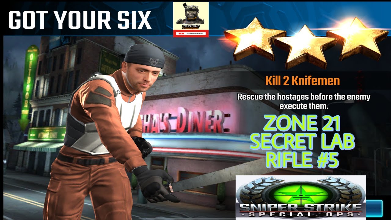 Campaign Zone 21 Secret Lab Got Your Six Rifle mission #5 Sniper strike : special ops