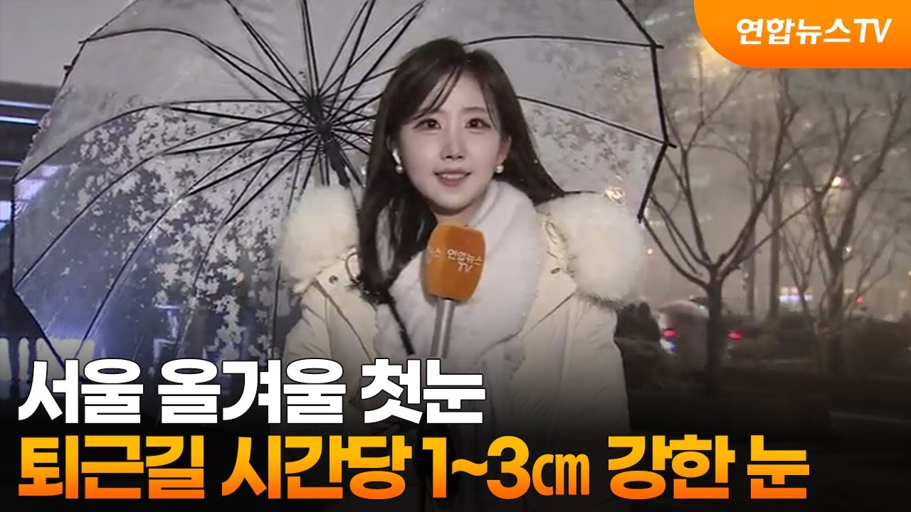 [날씨] 서울 올겨울 첫눈&hellip;퇴근길 시간당 1~3㎝ 강한 눈 / 연합뉴스TV (YonhapnewsTV)