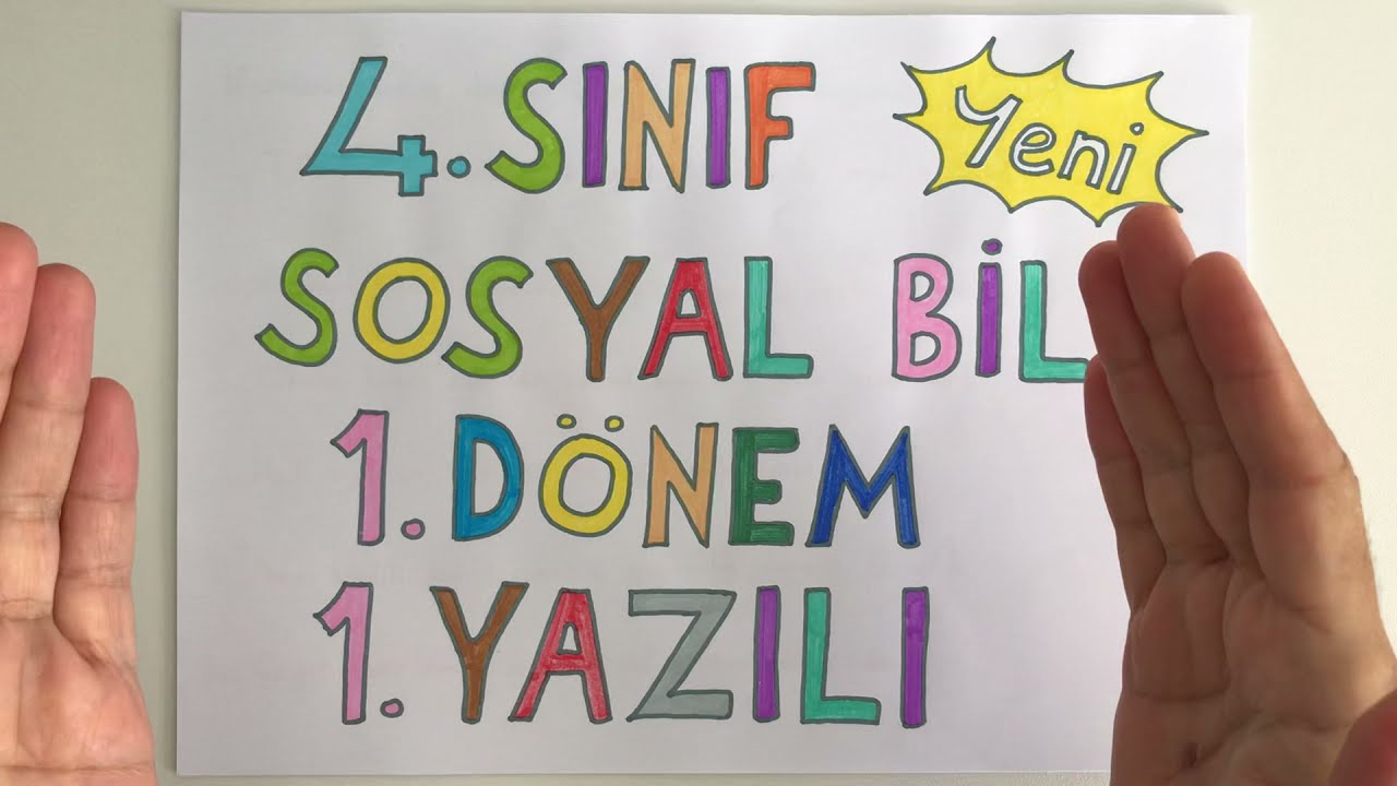 4. Sınıf Sosyal Bilgiler 1. D&ouml;nem 1. Yazılı (Puanlı)