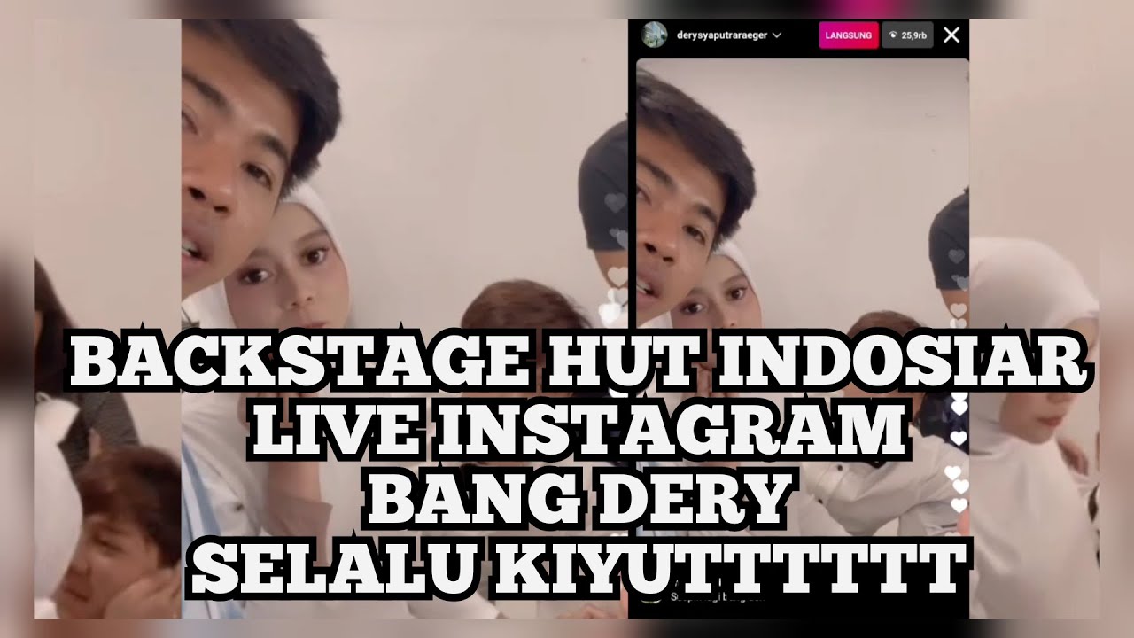 LESLAR Di Backstage HUT INDOSIAR,Selalu bikin kiyut di live Instagram bang dery manager Rizky Billar