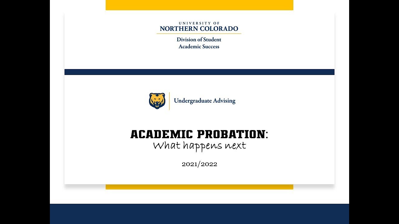 Academic Probation at UNCO | What is it?