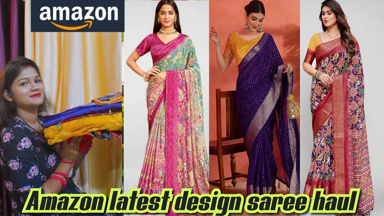 AMAZON SUMMER SPECIAL DESIGNER LIGHT WEIGHT SAREE HAUL AFFORDABLE SAREE REVIEW