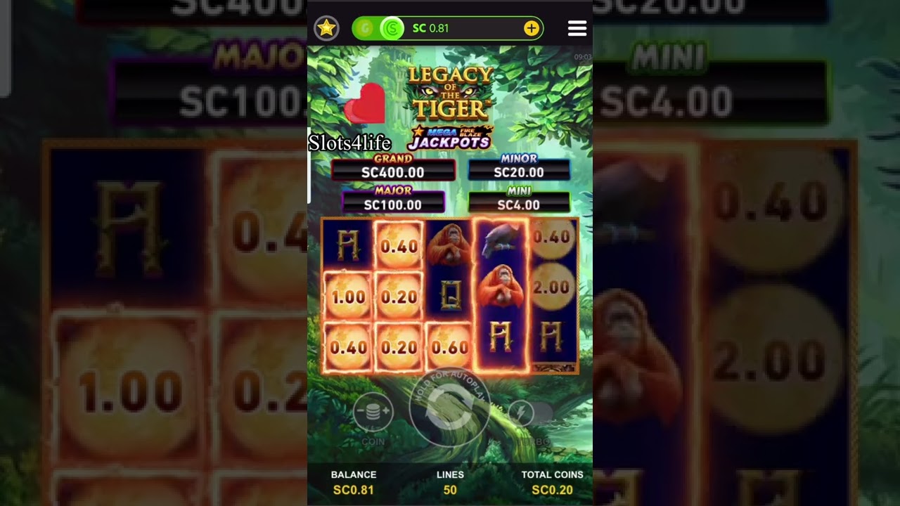 First Spin Bonus - Legacy of the Tiger - Chumba Casino