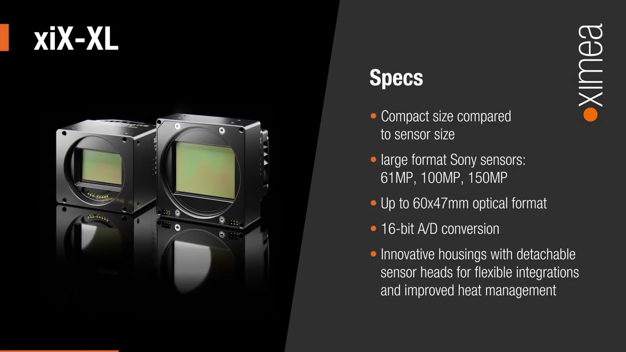 xiX-XL &ndash; XIMEA's camera models feature Sony's medium format BSI sensors with high resolution