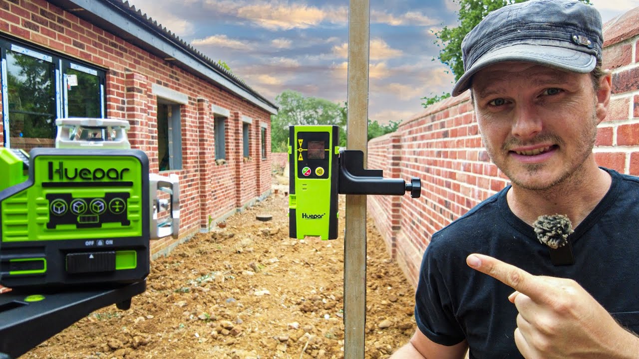 How To Laser Level Outside (Green Laser + Receiver Combo)