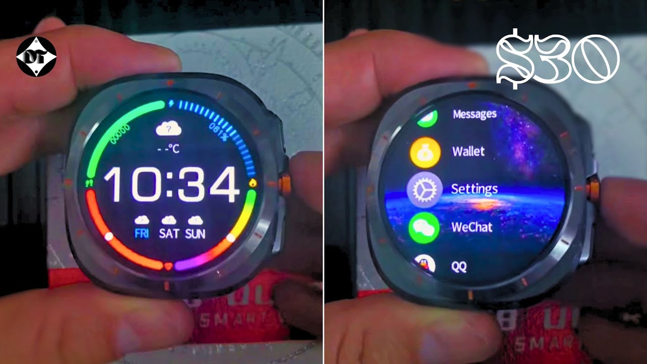HK28 ULTRA $30 AMOLED Smartwatch Hands On