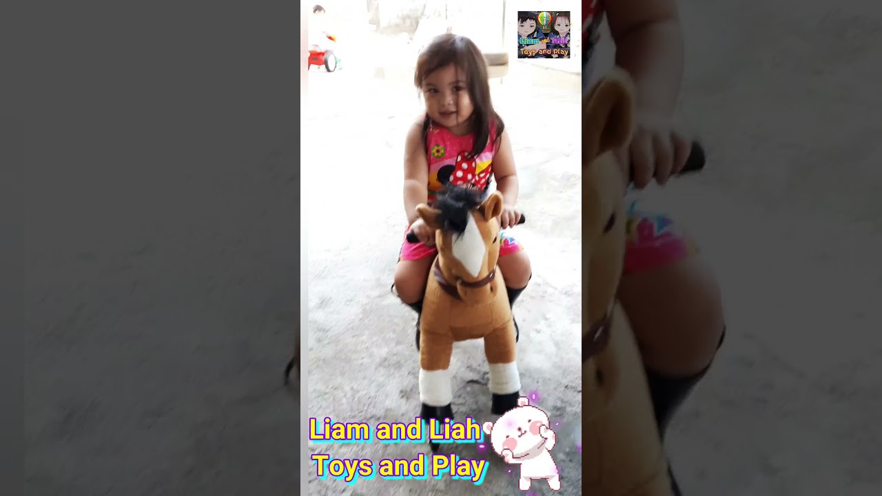 Pony Cycle Ride On | Liah enjoys playing with Liam with her Pony Cycle  