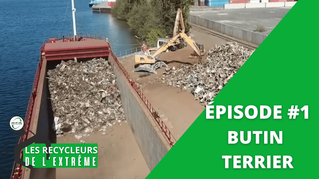 LES RECYCLEURS DE L'EXTRÊME #1 - CHARGEMENT BARGE 1800 TONNES DE FERRAILLES AVEC BUTIN-TERRIER
