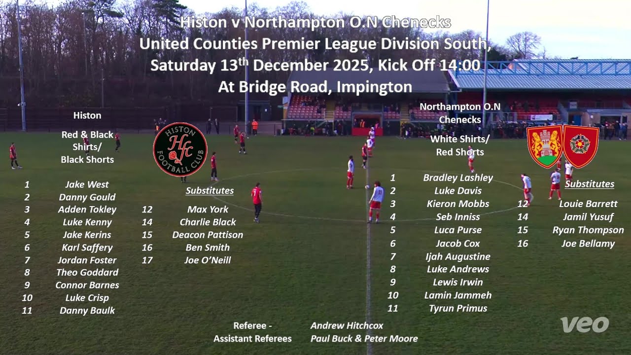 Histon V Northampton O.N. Chenecks - UCL (13122025)